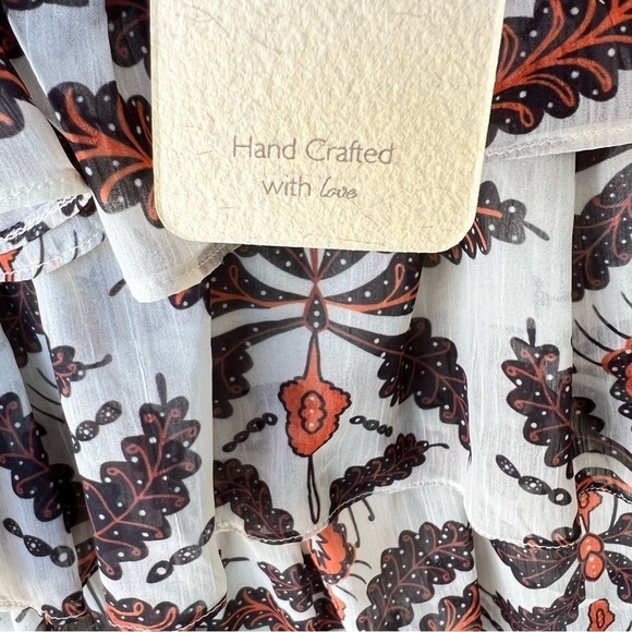 ANTHRO LET ME BE RUFFLE SHEER TIERED FOREST FAIRY FLORAL MINI SKIRT XL NWT - Picture 5 of 16